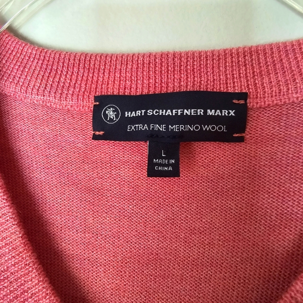 Hart Schaffner Marx Preppy Pullover Merino Wool Sweater Vest Size large NWOT - Picture 4 of 7